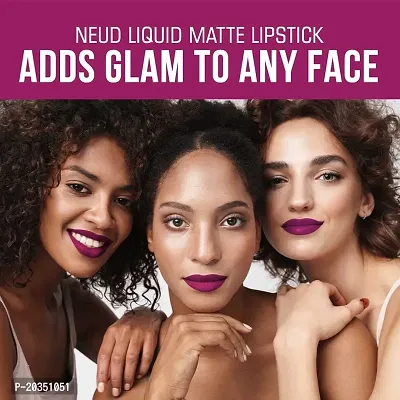 NEUD Matte Liquid Lipstick Boss Lady with Jojoba Oil, Vitamin E and Almond Oil - Smudge Proof 12-hour Stay Formula with Free Lip Gloss-thumb3