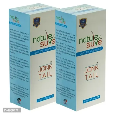 Nature Sure Jonk Tail (Leech Oil) for Hair Problems in Men and Women - 2 Packs (110ml Each)-thumb0