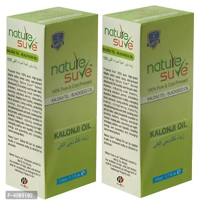 Nature Sure Kalonji Tail Black Seed Oil Cold Pressed and 100% Pure - 2 Packs (110ml Each)