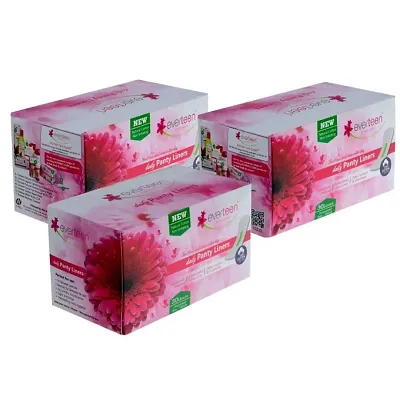 Daily Panty Liners With Antibacterial Strip for Light Discharge and Leakage in Women - 3 Packs (30 Panty Liners Each)