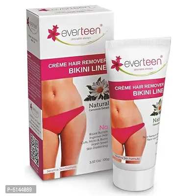 everteen Bikini Line Hair Remover Creme - Natural for Women - 1 Pack (100g)