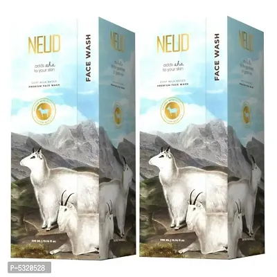 NEUD Goat Milk Premium Face Wash for Men & Women - 2 Packs (300ml Each)