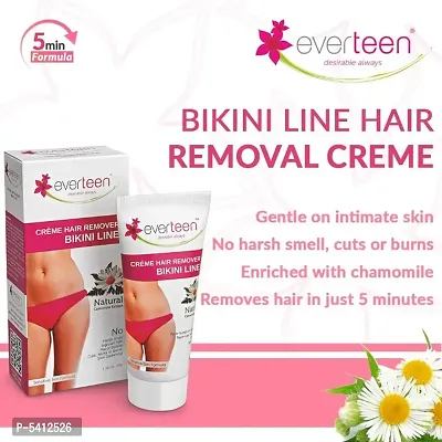 everteen Hair Removal Creme Bikini Line for Sensitive Parts in Women - 1 Pack (50gm)