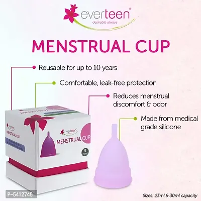everteen Small Menstrual Cup for Periods in Women - 1 Pack (23ml Capacity)-thumb0