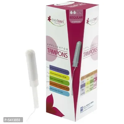 everteen Regular Applicator Tampons for Periods in Women - 1 Pack (8pcs)-thumb0