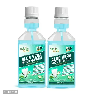 Nature Sure Aloe Vera Mouthwash with Neem and Clove for Oral Health - 2 Packs (150ml Each)-thumb0