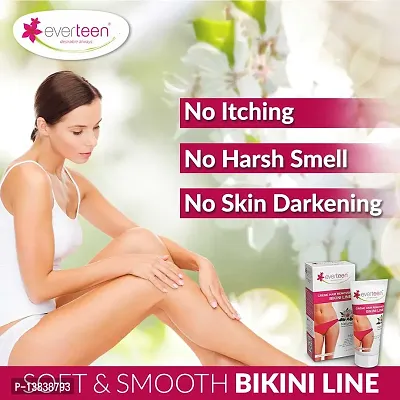 everteen 100g Natural Bikini Line Hair Remover Creme for Women | 2 Packs |-thumb4