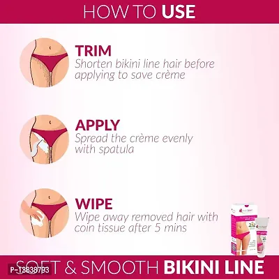 everteen 100g Natural Bikini Line Hair Remover Creme for Women | 2 Packs |-thumb2