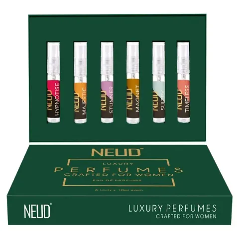 NEUD Luxury Perfumes for Women - 1 Pack (6 Vials x 10ml Each)