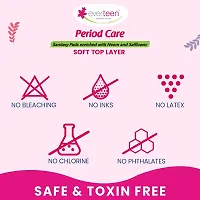 everteen Period Care XXL Soft 40 Sanitary Pads 320mm with Double Flaps enriched with Neem and Safflower - 1 Pack (40 Pads)-thumb2