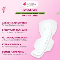 everteen Period Care XXL Soft 40 Sanitary Pads 320mm with Double Flaps enriched with Neem and Safflower - 1 Pack (40 Pads)-thumb4