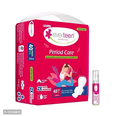 Everteen Combo 40 Xxl Soft Period Care With Free Menstrual Period Pain Relief Cramps Roll On 5Ml Wellness And Pharma-thumb0