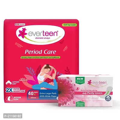 everteen Period Care XL Soft 40 Pads and Daily Panty Liners 30pcs-thumb0