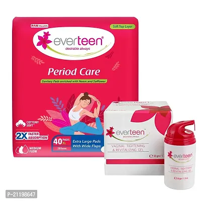 everteen Period Care XL Soft 40 Pads and V Gel 30g-thumb0