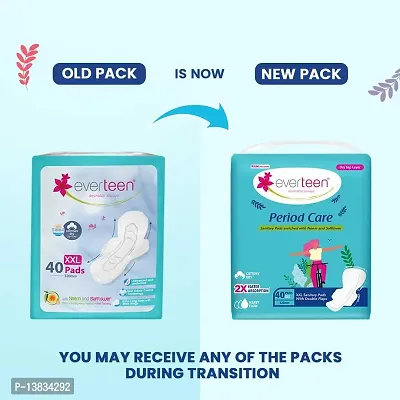Everteen Period Care Xxl Dry With Neem And Safflower Sanitary Padnbsp Nbsp 2 Packs 40 Pads Each 320Mm Sanitary Needs Pads-thumb3