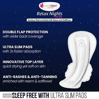 everteen Relax Nights Ultra 40 Pads and Natural Bikini Line Hair Remover Cream 50g-thumb3