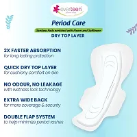 everteen combo XXL Soft  XXL Dry Period Care with Double Flaps enriched with Neem and Safflower - (40 Pads Each, 320mm)-thumb3