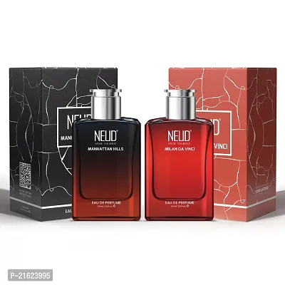 NEUD Combo Manhattan Hills  Milan Da Vinci Luxury Perfume for Sophisticated Men Long Lasting EDP - 100ml