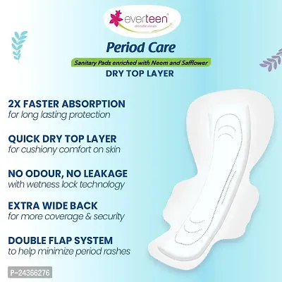 everteen XXL 40 Relax Nights and 40 Dry Sanitary Pads with Menstrual Cramp Roll-On Sanitary Pad-thumb5