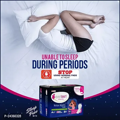 everteen XXL 40 Relax Nights and 40 Soft Sanitary Pads with Menstrual Cramp Roll-On Sanitary Pad-thumb4