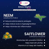 everteen XXL Relax Nights Ultra Thin 40 Sanitary Pads with Neem and Safflower, Menstrual Cramps Roll-On Inside Pack - 2 Packs (40 Pads Each, 320mm)-thumb4
