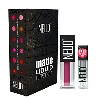 NEUD Matte Liquid Lipstick Combo - Mauve-a-Licious and Quirky Tease With Two Lip Gloss Free-thumb4