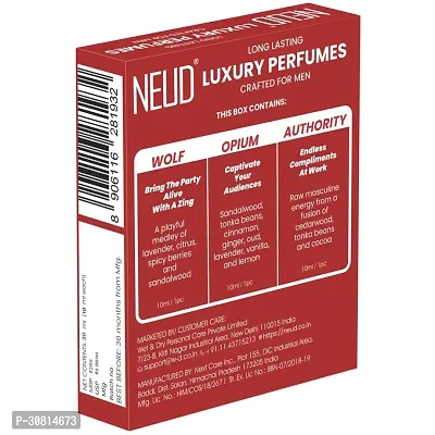 NEUD Luxury Perfume Gift Set for Men - Long Lasting Eau de Parfum, Citrus, Lavender, Cedarwood Fragrance ndash; 1 Pack (3 x 10ml Vials)-thumb2