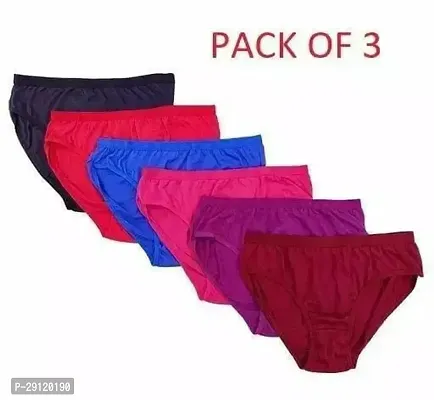 Comfortable Multicoloured Cotton Panty For Women Pack Of-3