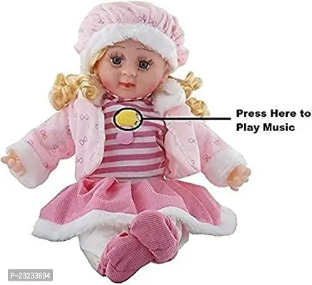 Cute Looking Musical Rhyming Babydoll, Laughing and Talking Doll, Singing Soft Push Stuffed Baby Girl Doll Toy for Kids, Big Stroller Dolls-thumb3