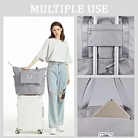 Travel Bags for Women, Duffle Bags for Women Luggage, Foldable Vanity Traveling Bag, Waterproof Hand Bag for Ladies Personal Items (Silver)-thumb4