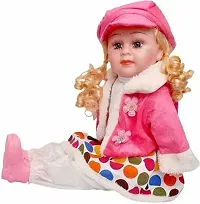 Cute Looking Musical Rhyming Babydoll, Laughing and Talking Doll,Singing Soft Push Stuffed Baby Girl Toy for Kids, Big Stroller Dolls-thumb2