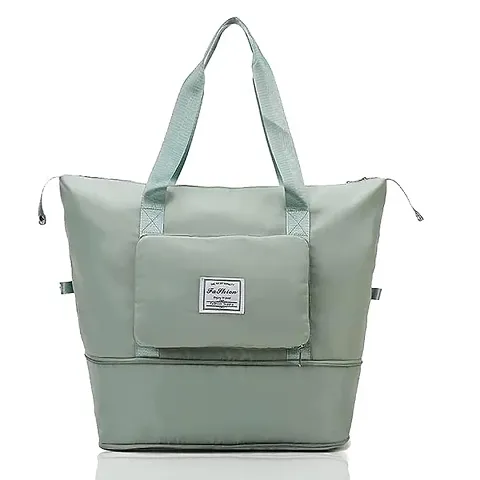 TECH LOGO ELECTRONICS Travel Duffel Bag Shoulder Bag Expandable Folding Travel Bag for Women Girl Waterproof Lightweight Carry Luggage Bag for Travel