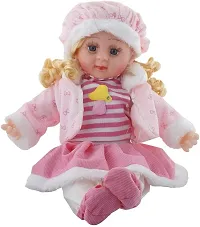 Musical Rhyming Baby Doll, Big Stroller Dolls, Laughing and Singing Soft Push Stuffed Talking Doll Baby Girl Toy for Kids-Multi Color-thumb4