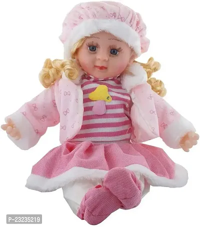 Musical Rhyming Baby Doll, Big Stroller Dolls, Laughing and Singing Soft Push Stuffed Talking Doll Baby Girl Toy for Kids-Multi Color-thumb5