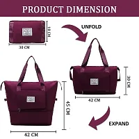 Travel Bag, Waterproof Oxford Fabric,Overnight Duffel Bags for Women, Dry and Wet Separation Sports Tote Gym Bag (Wine)-thumb3