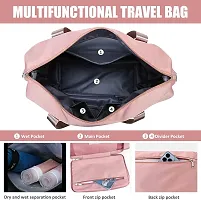 Travel Bags for Women, Duffle Bags for Women Luggage, Foldable Traveling Bag, Waterproof Hand Bag for Ladies Personal Bag (Black) (Pink)-thumb3