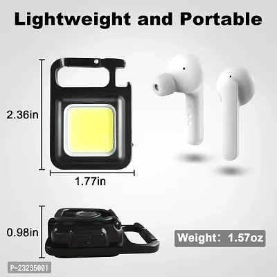 Mini COB Work Light, Rechargeable Cob Keychain Light with Retractable Keychain, Bottle Opener, Collapsible Bracket, Carabiner, Pocket Magnetic COB Light for Night Running, Camping, Fishing-thumb5