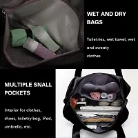 Travel Duffel Bag, Large Capacity Folding Travel Bag, Travel Lightweight Waterproof Carry Luggage Bag (Black)-thumb2