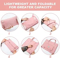 Travel Duffel Bag, Large Capacity Folding Travel Bag, Travel Lightweight Waterproof Carry Luggage Bag (Pink)-thumb3