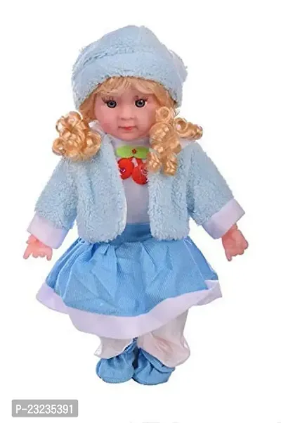 Cute Looking Musical Rhyming Babydoll, Laughing and Talking Doll, Singing Soft Stuffed Baby Girl Toy for Kids, Big Stroller Dolls-thumb0