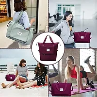 Travel Duffle Bag Expandable Folding Travel Bag for Women, Lightweight Waterproof Carry Luggage Bag for Travel (Wine)-thumb4