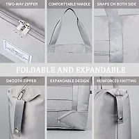 Travel Duffle Bag Expandable Folding Travel Bag for Women, Lightweight Waterproof Carry Luggage Bag for Travel (Silver)-thumb4