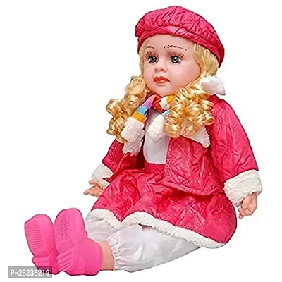 Musical Rhyming Baby Doll, Big Stroller Dolls, Laughing and Singing Soft Push Stuffed Talking Doll Baby Girl Toy for Kids-Multi Color-thumb3