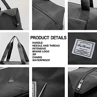 Travel Bags for Women, Duffle Bags for Women Luggage, Foldable Traveling Bag, Waterproof Hand Bag for Ladies Personal Bag (Black) (Black)-thumb3