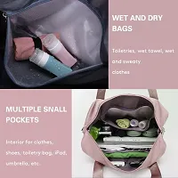 Travel Duffel Bag, Large Capacity Folding Travel Bag, Travel Lightweight Waterproof Carry Luggage Bag (Pink)-thumb2