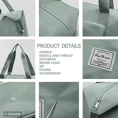 TECH LOGO ELECTRONICS Travel Duffel Bag Shoulder Bag Expandable Folding Travel Bag for Women Girl Waterproof Lightweight Carry Luggage Bag for Travel (Green)-thumb5