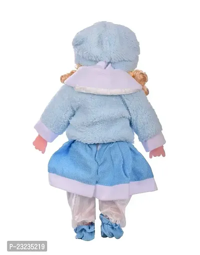 Musical Rhyming Baby Doll, Big Stroller Dolls, Laughing and Singing Soft Push Stuffed Talking Doll Baby Girl Toy for Kids-Multi Color-thumb4