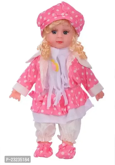 Baby Poem Doll Musical Rhyming Big Stroller Dolls Laughing Singing Soft Push Stuffed Princess Kids 3+ Year (Multicolor)