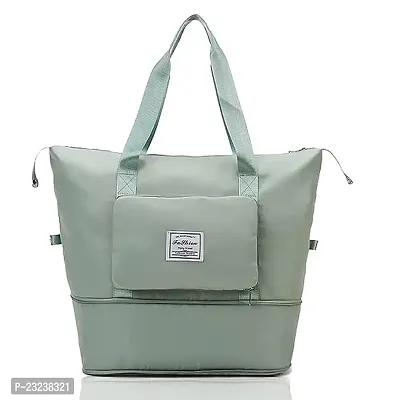 TECH LOGO ELECTRONICS Foldable Travel Duffel Bag, Large Capacity Folding Travel Bag, Travel Lightweight Waterproof Carry Luggage Bag (Green)