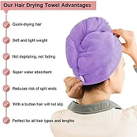 TECH LOGO ELECTRONICS Super Absorber Microfibre Hair Drying Towel for Women Hair Wrap Turban for Wet Hairs Lightweight  Soft Head Towel(Multi Colours)-thumb1